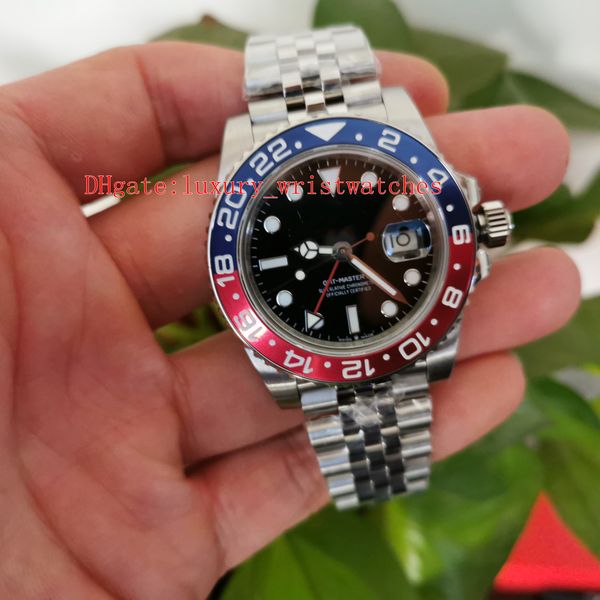 

bp wristwatches 2813 movement 40mm batman 126710 red blue jubilee 316l blue luminescent ceramic mechanical automatic men watch watches, Slivery;brown