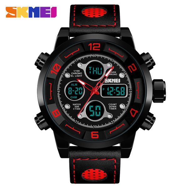 SKMEI Sport All'aria Aperta Orologio Digitale Da Uomo 3Bar Cronografo Impermeabile Cronometro Doppio Display Orologi Da Polso relogio Masculino 1371