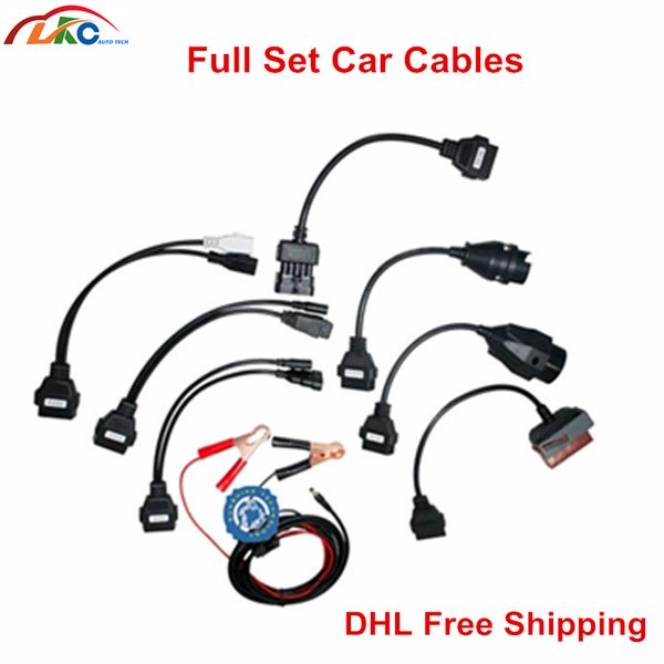 

5pcs/lot dhl full set obd/obd2 cdp car cables diagnostic tool connectors car adapters tcs cdp pro truck cables ing