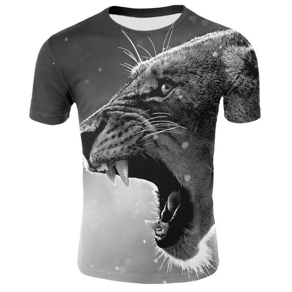 

the king lion classic lion crown fashion t-shirt women men summer funny 3d print short sleeve crewneck casual q470, White;black