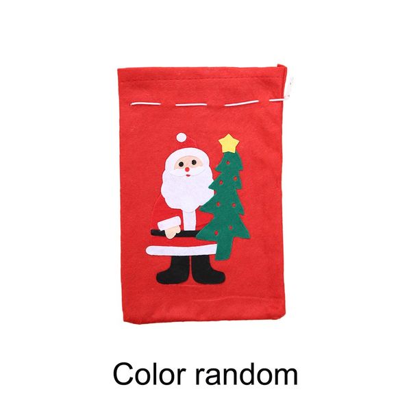 

non-woven fabrics christmas gift bag candy bag handmade cartoon santa claus snowman christmas tree random deliver drop shipping