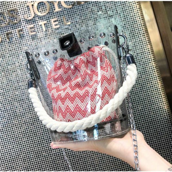 

fashion women handbag for transparent pvc samll chain ladies crossbody shoulder bag girl messenger bag bolsa handle b41-53