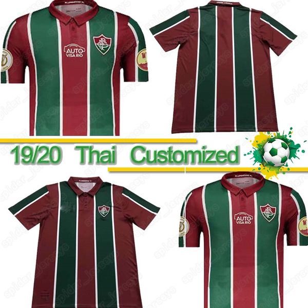 

Thai 19 20 fluminen e club occer jer ey luca gum renato luca pierre marlon marquinho dougla football jer ey, Black;yellow