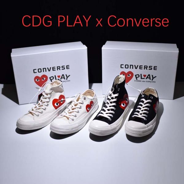 

rei kawakubo comme des garcons play x convÃ¨rse chuck taylor all-star 1970s big eyes heart shape sneakers canvas shoes 050