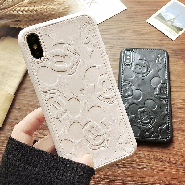 

luxury pu leather minni phone case for iphone 6s 7 8 plus 7plus 8plus soft silicon cover for iphone 11 pro max x xr 11pro coque