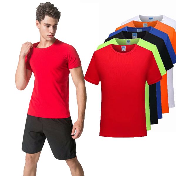 

shirt homme running men women workout quick dry t-shirts mesh running slim fit tees sport fitness gym t shirts muscle tee, Black;red