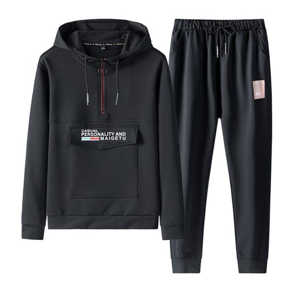 

new men polo hoodies sweatshirts sportswear mans polo jacket pants jogging jogger sets turtleneck sports tracksuits sweat suits, Gray