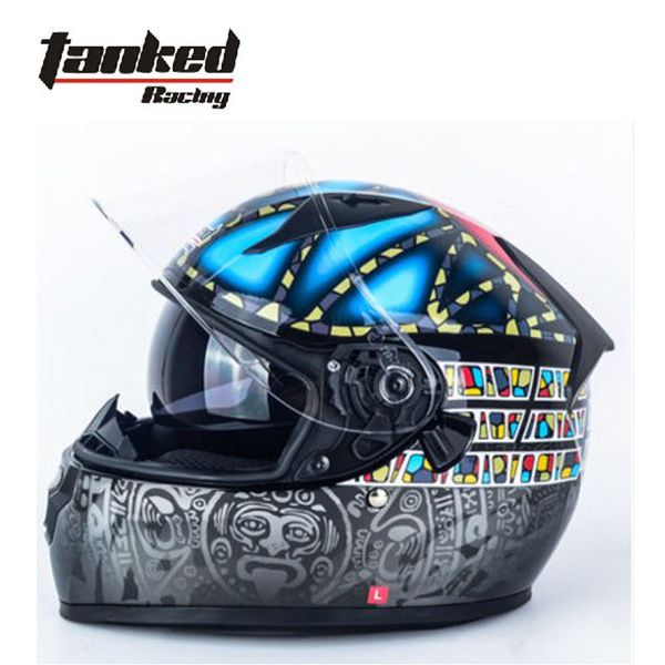 

2017 winter germany tanked racing full face motorcycle helmet abs double lens motorbike helmets moto riding equipment protection