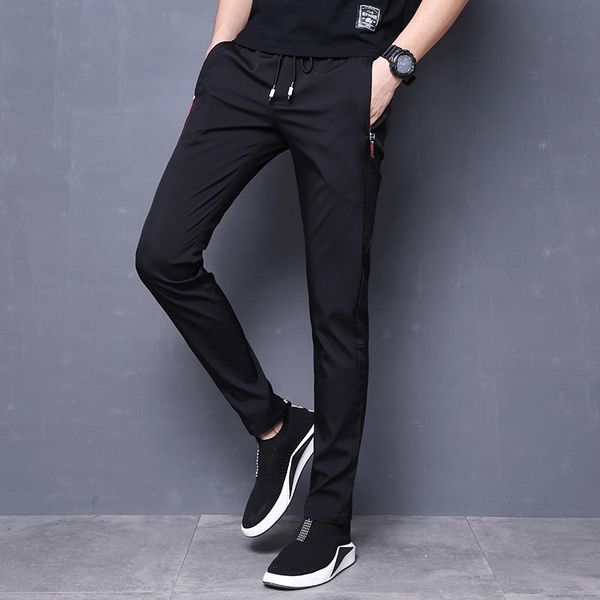 

mrmt 2019 brand spring and summer new men's trousers casual loose black pants for male small feet slimming trouser