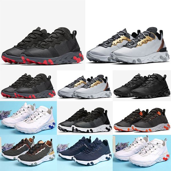 

2019 Mens Running Shoes Chaussure Mens Trainers React Element 55 Undercover X Upcoming Designer Sports Shoes Sneakers Size 40-45