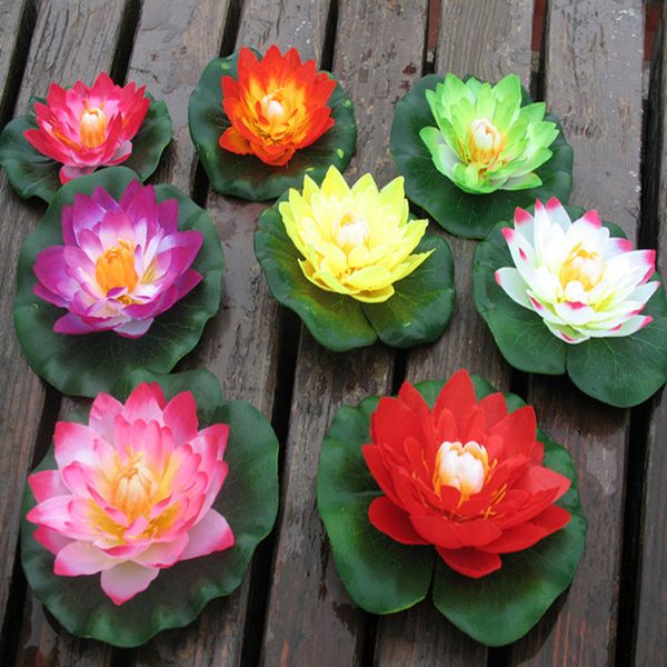 

artificial flowers 10cm floating lotus flower home party wedding decorations diy water lily fake plants bonsai sztuczne kwiaty