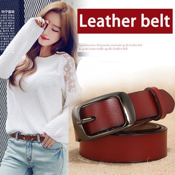 

belt female genuine leather belts for women designer women ceinture femme cinturon mujer cinto feminino, Black;brown