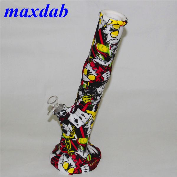 Regalo di Natale da collezione Bong in silicone Vaso Narghilè Shisha Pipa ad acqua Accessorie pipe oil rig Pipes Unbreakable Bong