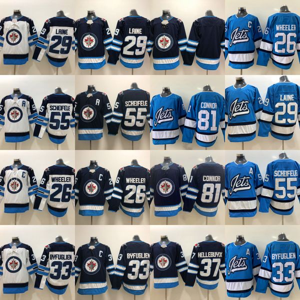 

81 Kyle Connor Winnipeg Jets Hockey Jerseys Mark Scheifele Patrik Laine Connor Hellebuyck Blake Wheeler 33Byfuglien Hockey Jerseys