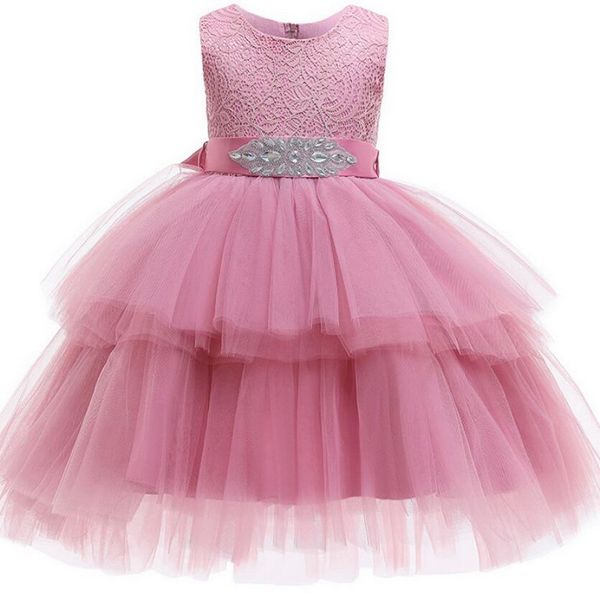 

big girls dresses kids girls first communion dresses tulle lace wedding princess costume for junior children clothes 3-12 years, Black;red