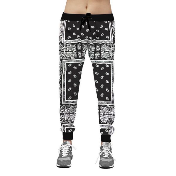 

западное побережье printed мужские jogger брюки high street style мужской повседневный беговые брюки весна осень drawstring штаны, Black