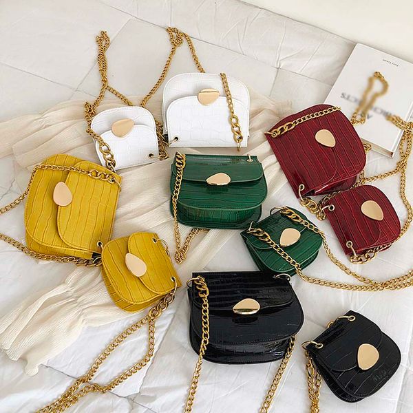 

women's fashion stone wallet bag chain diagonal bag solid color handbag, Red;black