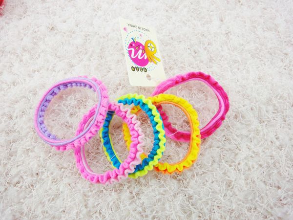 

red fake hair ponytail holder elastics hair band assorted colors baby girls kids legami a spirale senza traccia di capelli sweet07 thsaa