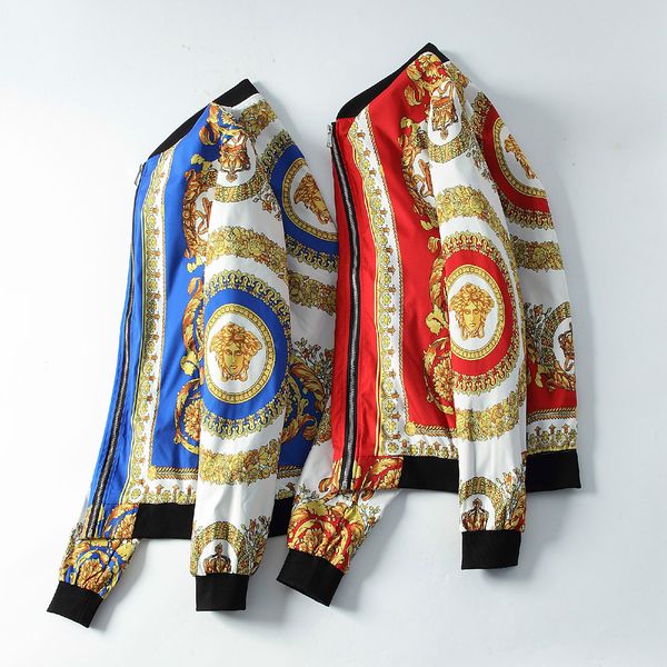 

mens versace мода осень дизайнер бренда мужских куртки роскошных зимние куртки мужчина ветровка windrunner высокой улица kanye запад женщина, Black;brown