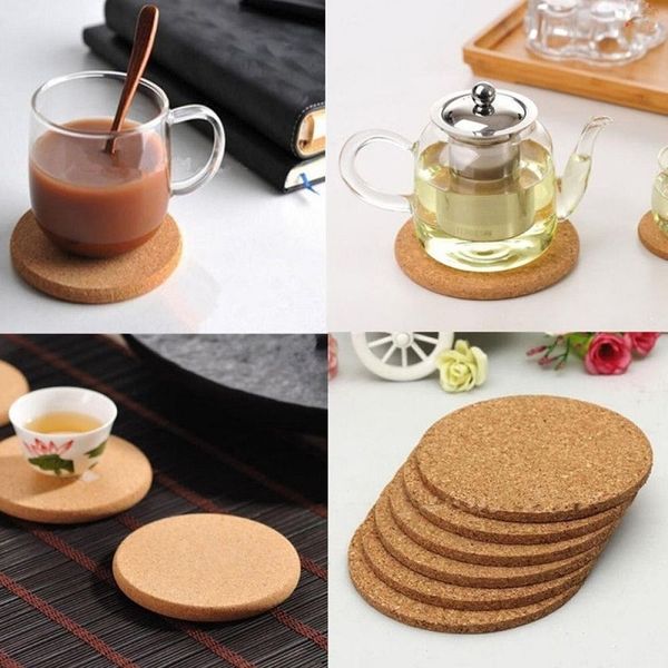 Sottobicchiere in sughero resistente al calore tazza tazza tappetino caffè tè bevanda calda tovaglietta in legno per tavolo da pranzo decorazione della cucina