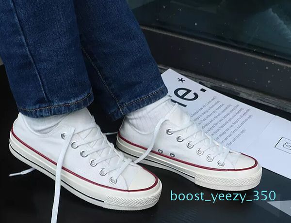 

drop shipping brand new 15 colors all size 35-46 high low classic canvas shoe sneakers men's women's casual shoes b35, Black