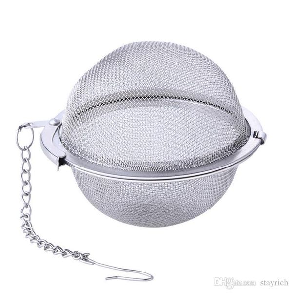 

100pc stainless steel tea pot infuser sphere mesh tea strainer ball ing