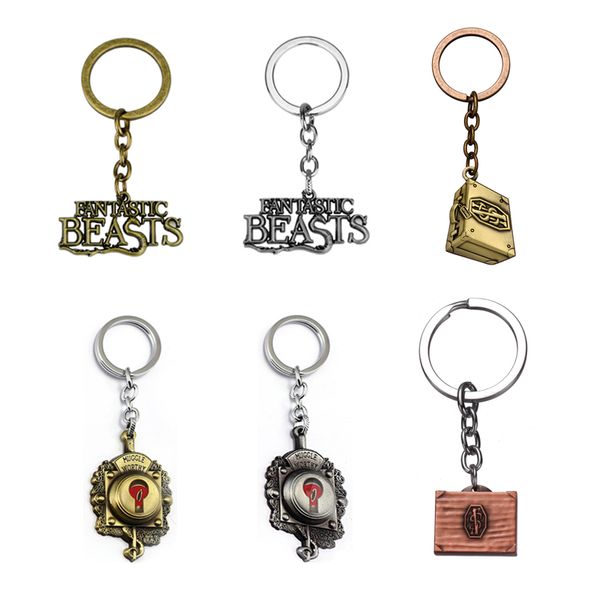 

moive fantastic beasts and where to find them hogwarts money box type keychain for women men gift, Silver