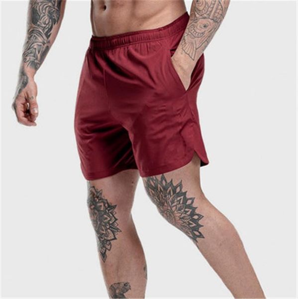 

mens outdoor sports short summer designer fashion mens quick drying solid color zip pockets shorts new casual running training pants, White;black