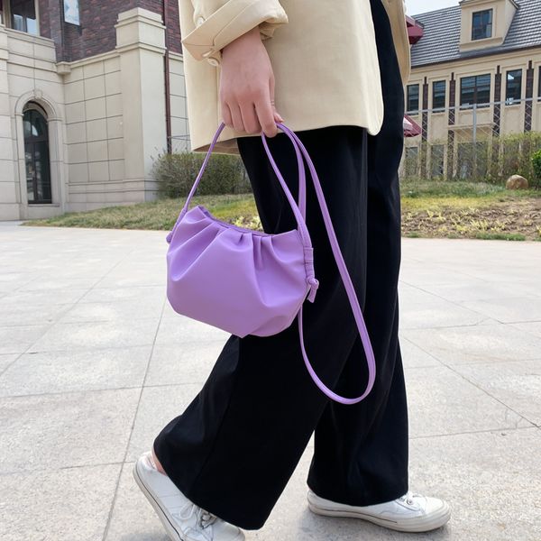 

purple cloud soft small single-shoulder bag bag female 2020 summer new lipstick small messenger