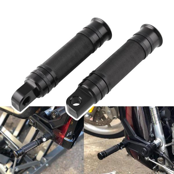 

motorcycle universal black foot peg foot rests pegs total aluminum cnc pedals for