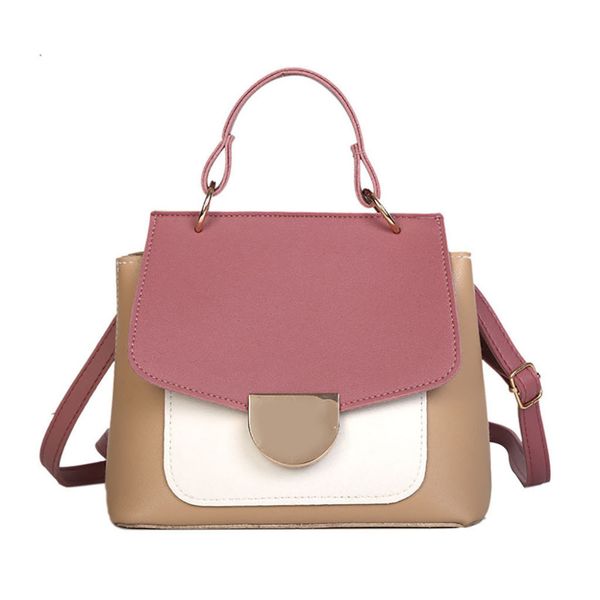 

fashion pu leather shoulder bag handbag patchwork color messenger bag versatile messenger bags luxury handbags a1