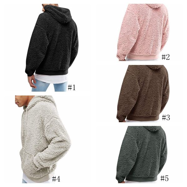 Mens mulheres sherpa hoodies pelúcia lã pulseira moletom moletom meninos hip hop street hoodie hoodie tops berber camisola casaco GGA2950-1