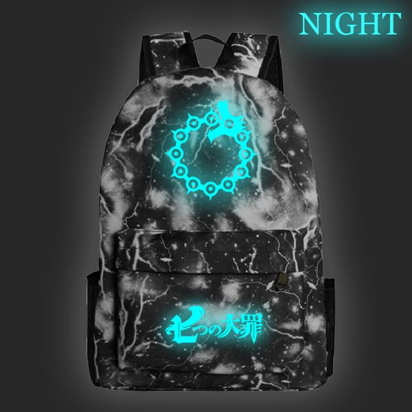 

anime the seven deadly sins luminous backpack students boys girls bags fashion new pattern schoolbag teens daily backpack