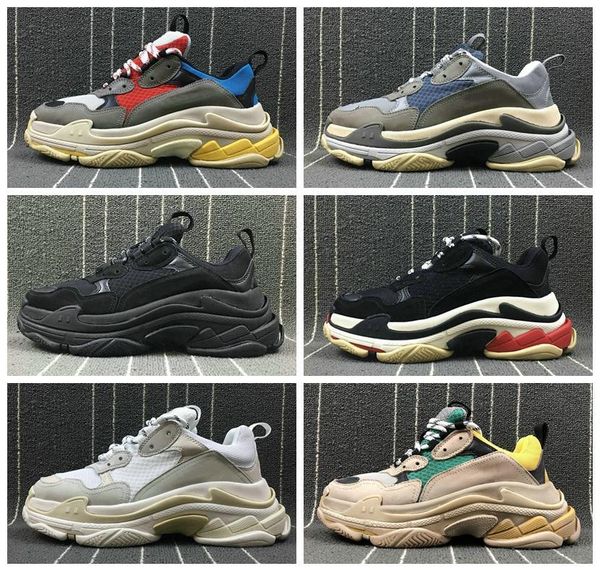 

2019 fashion paris 17fw triple s sneakers triple-s casual dad designer shoes combination soles sports mens trainers chaussures sneakers lts