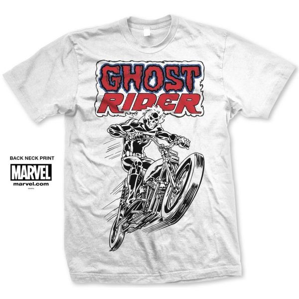 gris petit-Homme T-Shirt Marvel Comics Men/'s Ghost Rider à manches courtes T-shirt