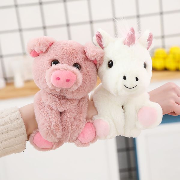 

new animal doll ring pops cute pig unicorn plush doll creative curtain buckle