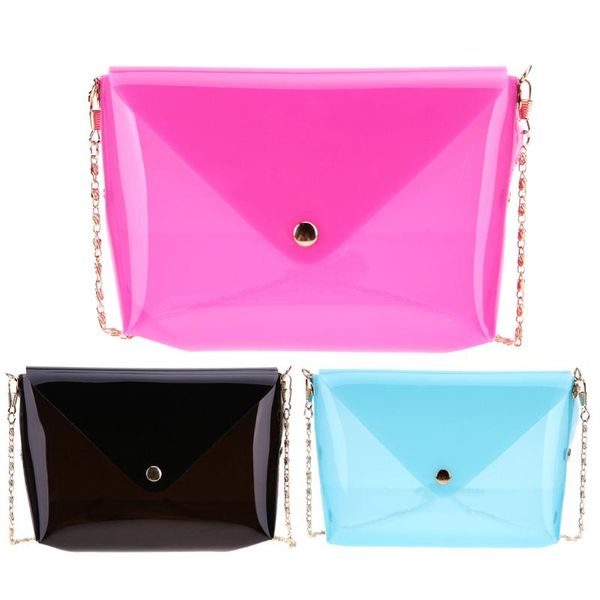 

women soft plastic transparent mini chain bag shoulder crossbody bag