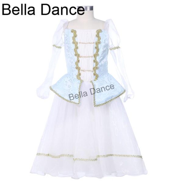 

stage wear pas de trois light blue professional ballet dance dress child romantic costume bt9253, Black;red