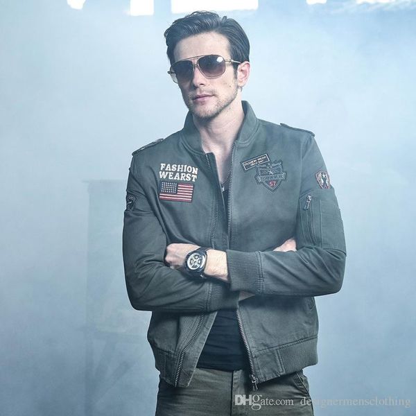 

мужские осенние куртки грузовые твердая щитовые zipper fly пальто стенд воротник с длинными рукавами вышивки куртка мужская одежда, Black;brown