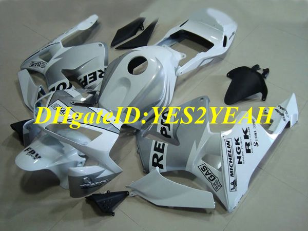 Kit de Carenagem da motocicleta para Honda CBR600RR 03 04 CBR 600RR F5 2003 2004 05 CBR600 ABS Branco cinza Carenagens + Presentes HG37