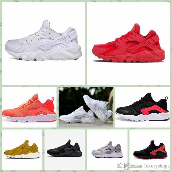

nhrc1a men women air huarache-shoes iv 4 run ultra running shoes grey red green triple black white trainers sport athletics sneaker