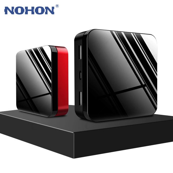 

nohon 20000mah portable power bank for iphone huawei 2.0a powerbank dual usb ports fast charging mini external battery poverbank
