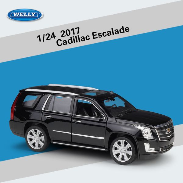 

welly diecast car model toy, cadillac escalade suv, super car, 1:24 high simulation, for party kid birthday gift, collecting,home decoration