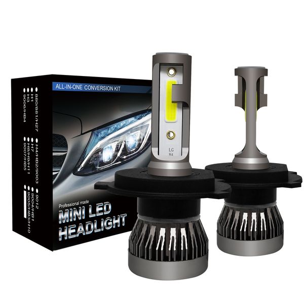 

2pcs mini size led lights, 6000lm h1 h4 headlight h7 h8 h9 h11 9005 9006 9012 led headlights 12v 24v car lights