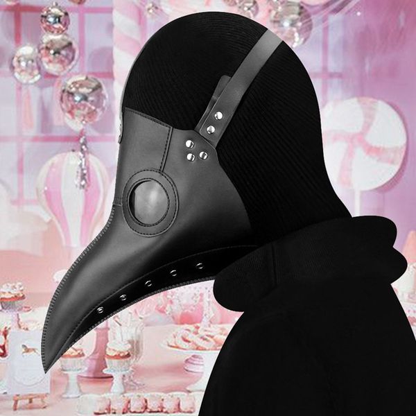

plague doctor mask birds long nose beak faux leather steampunk halloween
