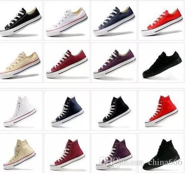 

new star big size 35-46 casual shoes low high style sports stars chuck classic canvas shoe sneakers men's/women's canvas shoes fla, Black