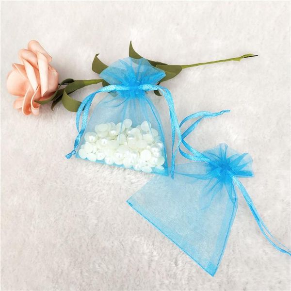 

100pcs small jewelry storage organza bags wedding party decoration drawstring gift bags tulle fabric candy packing bag 7zsh312