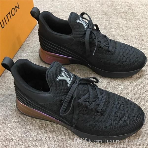 

38-45 sneakers mens brand designer shoes with full knit fabric upper breathable mesh comfortable casual sneakers in colorful bottom231