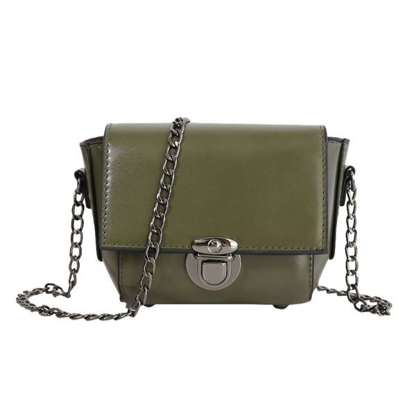 

retro simple messenger bags 2019 new solid color small chain shoulder bag luxury leather handbags chain sling bags for women a1