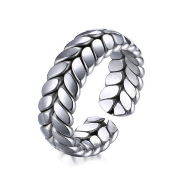 

stainless steel rings for men and women jewelry wedding engagement 7mm wheat hatch ring finger-ring boho gothic steampunk charm, Golden;silver